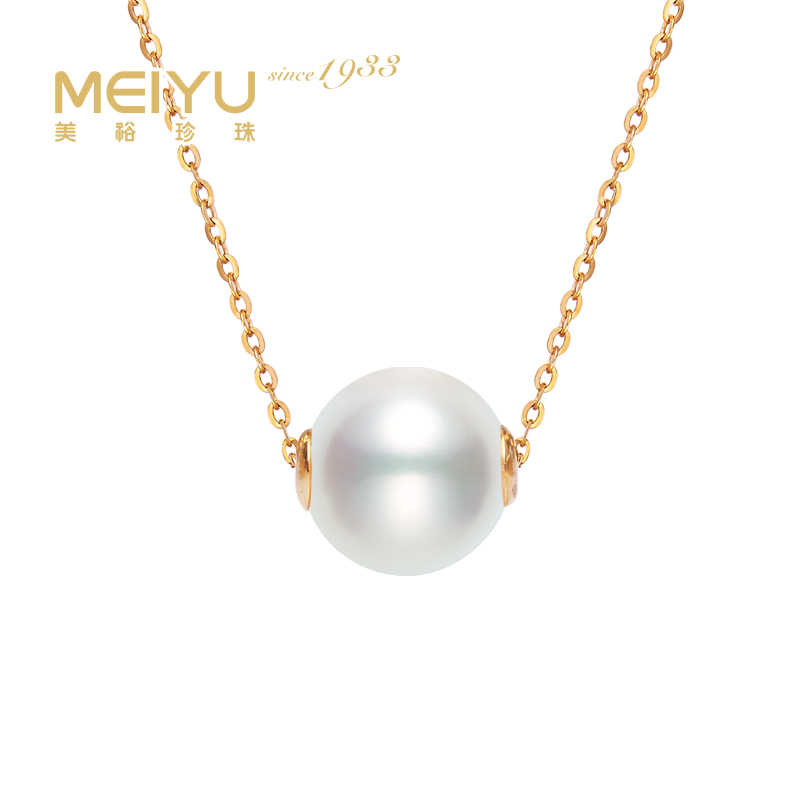 金 18K海水珍珠吊珠链8.5-9mm 106333 Z