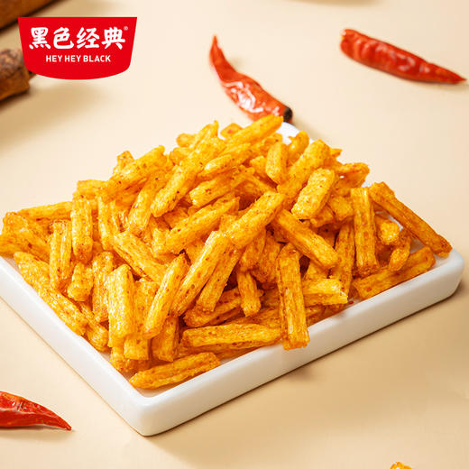 【踏青小食】黑色经典脆脆辣条20g*10包 出游小零食儿时味道 商品图4
