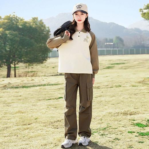 比比我女童春装套装2024新款洋气童装女大童春秋儿童休闲运动两件 商品图3