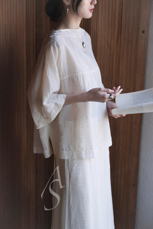 Studio Nicholson  杏白色FOLEY围裹式半裙 商品图3