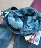 老米优品/大爱款！实物巨美~《重工晕染色复古牛仔镰刀裤》蓝绿色系晕染太别致了！宽松镰刀裤造型感十足~K240322A 商品缩略图6