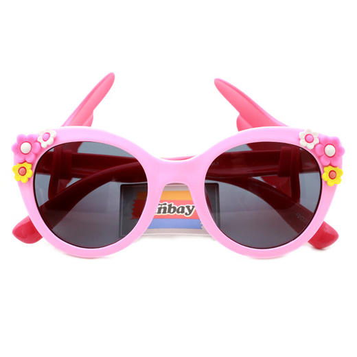 安比小翅膀可爱造型儿童太阳镜2-10岁女童墨镜防紫外线防强光遮阳镜21255 商品图3
