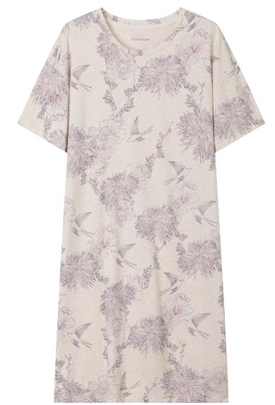 【32S100%棉汗布】SCHIESSER 德国舒雅女士纯棉短袖睡裙31/22374D 商品图4
