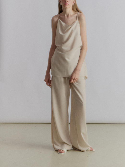 VC｜SS24071 Esha draped top [ 吊带上衣 深蓝 / 米 ] 商品图2