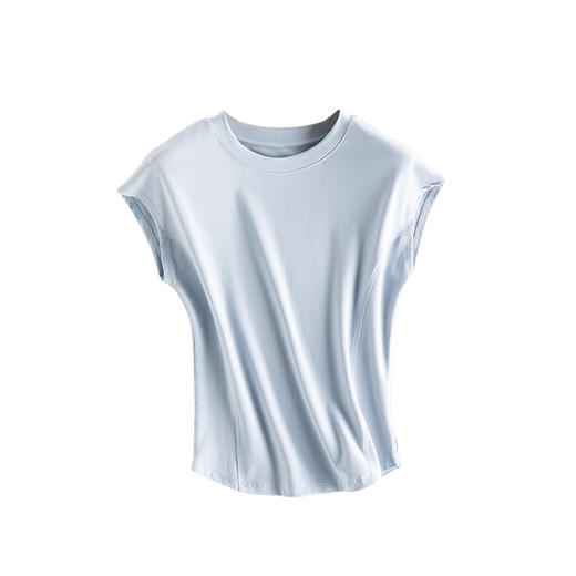 一秒变 “纸片人”| 多巴胺连袖瘦瘦T 修身显瘦 棉质舒适 圆领短袖T恤女 商品图9