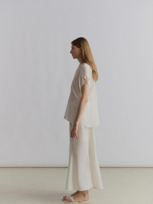 VC｜SS24035 Lou draped top [ 短袖上衣  黑 / 白 ] 商品图7