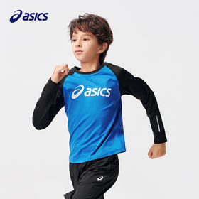 ASICS/亚瑟士童装24春夏速干柔软透气针织插肩男女儿童运动长袖T