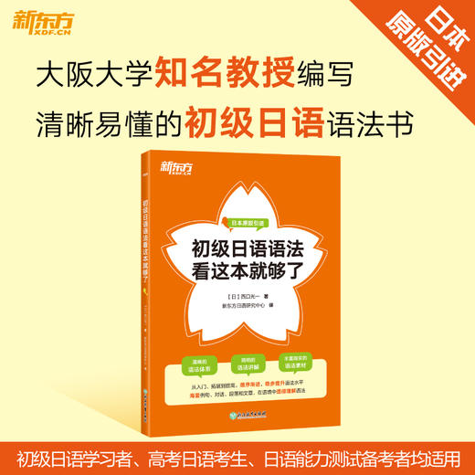 初级日语语法看这本就够了 日本原版引进，大阪大学知名教授编写，一本清晰易懂的初级日语语法书！ 商品图0