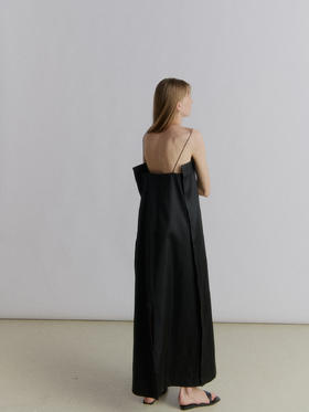 VC｜SS24017 Karys flap dress [ 吊带连衣裙  黑 / 香槟 ]
