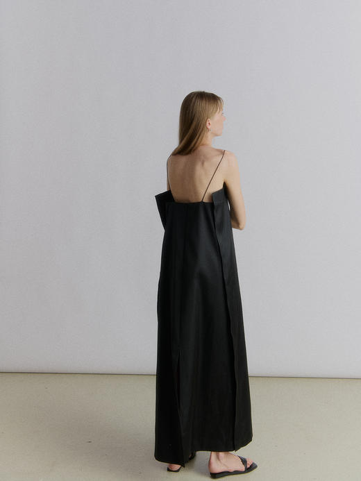 VC｜SS24017 Karys flap dress [ 吊带连衣裙  黑 / 香槟 ] 商品图0