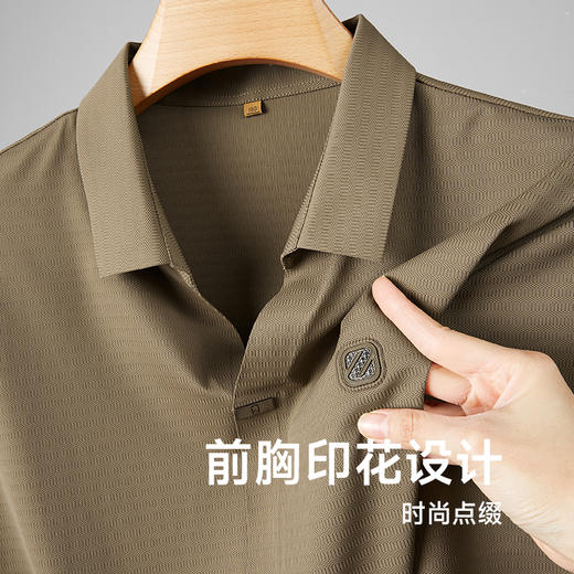 【封口款】【冰丝高弹】【新款DDP】大依优型大码翻领封口短袖衬衫加肥加大男士大号弹力透气舒适夏季半袖 商品图2