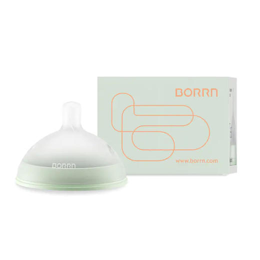 Borrn硅胶奶瓶配件奶嘴婴儿宽口奶嘴宝宝防胀气防呛液体 0月+ 商品图0