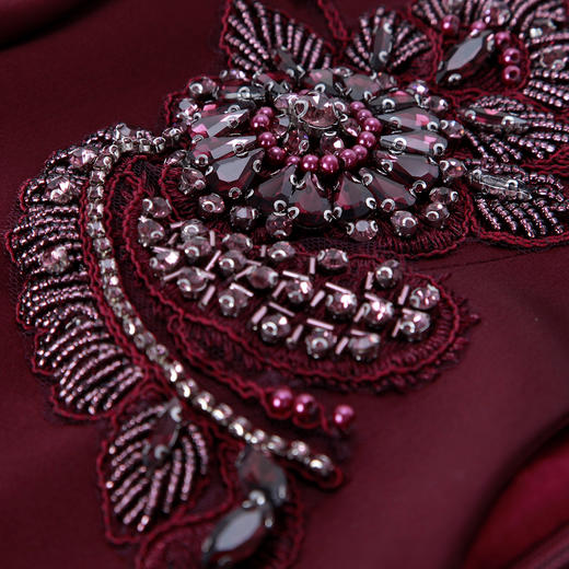 PE819斯尔丽24新款气质名媛气场十足立V领型收腰放摆礼服式连衣裙 商品图5