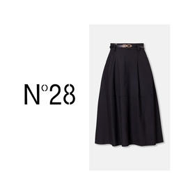 N°28  肚腩消失纯色气质显瘦高腰女装裙子百褶半身裙（赠腰带）8311Q032