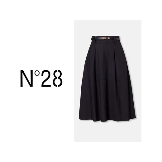 N°28  肚腩消失纯色气质显瘦高腰女装裙子百褶半身裙（赠腰带）8311Q032 商品图0