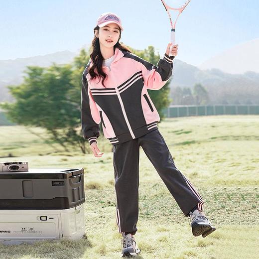 女童春装运动套装洋气中大童2024新款儿童装春秋款休闲针织两件套 商品图3
