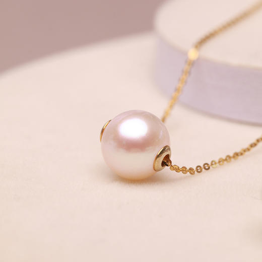 金 18K海水珍珠吊珠链8.5-9mm 106333 Z 商品图1