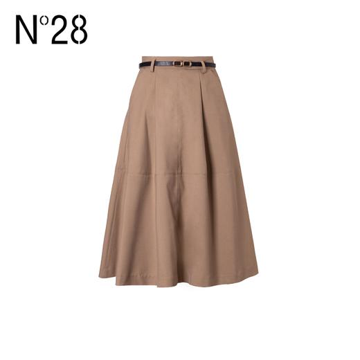 N°28  肚腩消失纯色气质显瘦高腰女装裙子百褶半身裙（赠腰带）8311Q032 商品图1