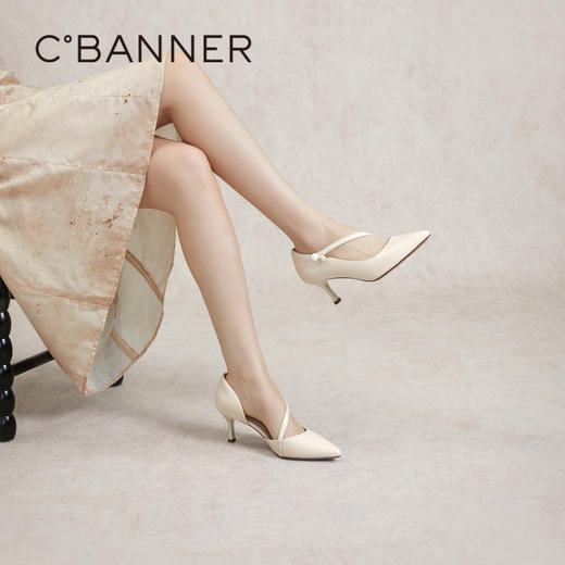 【静音系列】千百度细高跟时装凉鞋女款夏季半凉尖头单鞋A24271679 商品图2