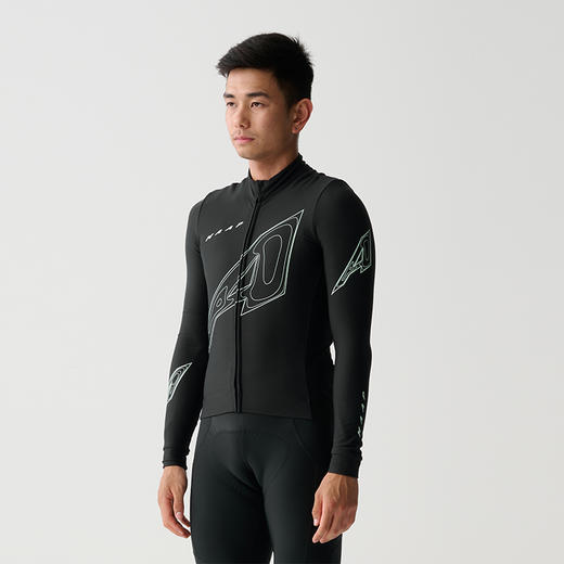 MAAP 男士 ORBIT THERMAL LS JERSEY BLACK 加绒长袖骑行服 伽马黑 商品图0