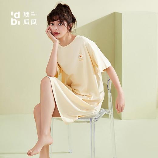 3部顶瓜瓜汗布圆领女士短袖睡裙DJJWX-ANP23016 商品图2
