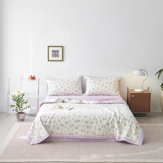 自然醒全棉棉花夏被薄款可水洗单双人13372全棉被芯新疆棉夏凉被LFS 商品图7