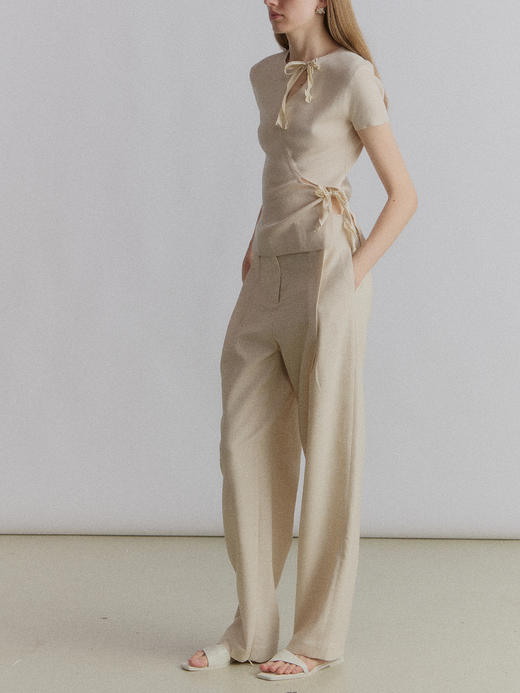 VC｜SS24094 Karys flap trousers [ 长裤 黑 / 燕麦 ] 商品图2