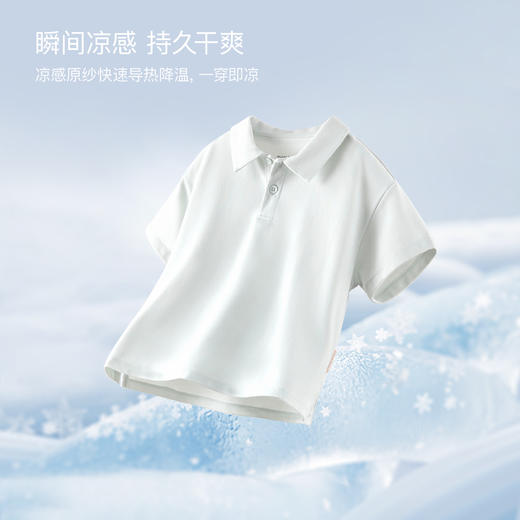 【凉感快干】马克珍妮男童休闲运动短袖polo衫儿童上衣夏装240386 商品图1