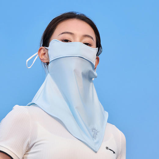 【升级护眼角防晒口罩护颈 夏防紫外线薄款】透气遮脸遮阳面纱 防晒面罩 商品图7