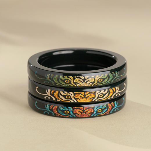 璞作文化 大漆和田玉 老虎手镯 商品图7