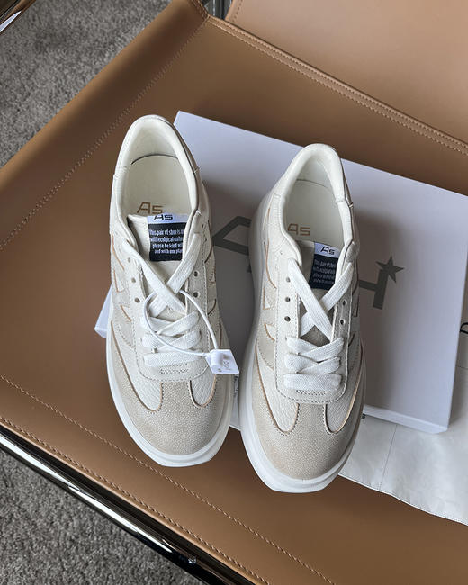 THS 3.23-限时 AS家 情侣款厚底休闲鞋 牛皮/反绒圆润运动鞋 2色  QZ080 商品图4