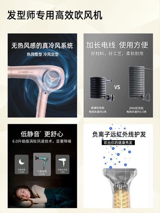 JMW吹风机韩国进口正品发型师发廊专用速干大功率大风力风筒 商品图2