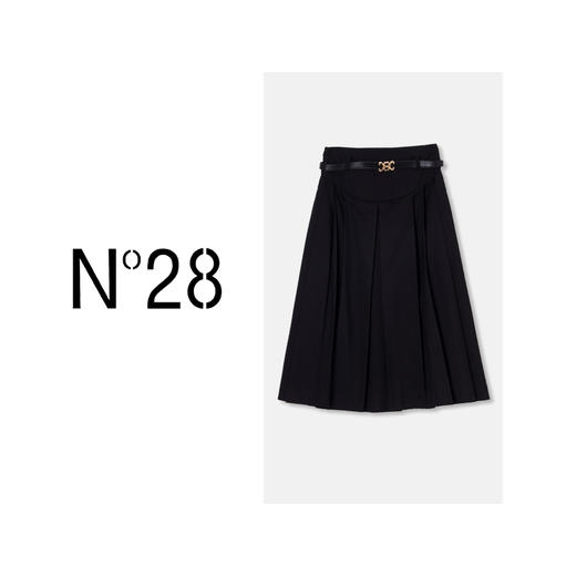 N°28 春夏款女装百搭百褶裙腰带款半身裙8311Q033 商品图0