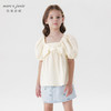 马克珍妮女童泡泡袖大蝴蝶结衬衫儿童纯棉衬衣上衣夏装新款240701 商品缩略图1