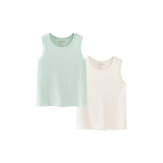 【99元任选3件】【2件装蕾丝女童背心】迷你巴拉儿童可打底可居家短袖夏新款 商品图4