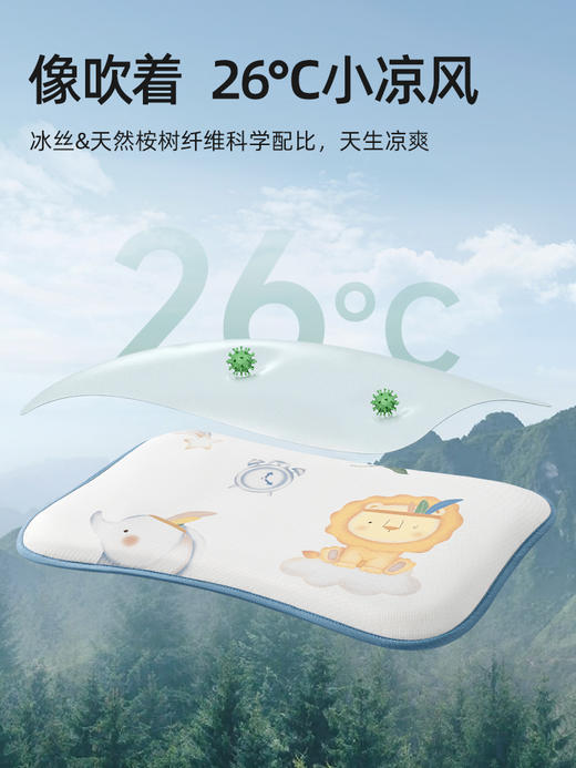 贝肽斯婴儿枕头夏季透气宝宝冰丝凉枕新生0到6个月以上儿童云片枕 商品图1