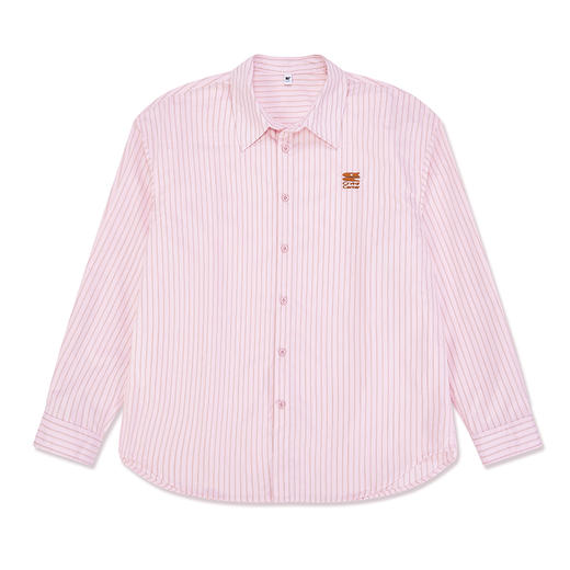 CryingCenter 樱花粉条纹春夏日系宽松薄衬衫含天丝棉 哭喊中心 商品图4