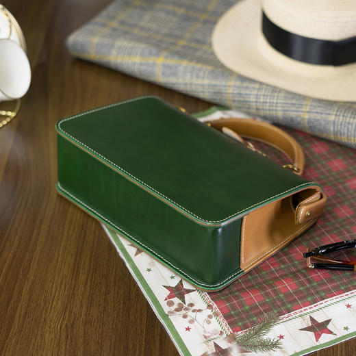 高级手工定制-女款轻复古杜勒斯口金式手拎包-多色可选 商品图7