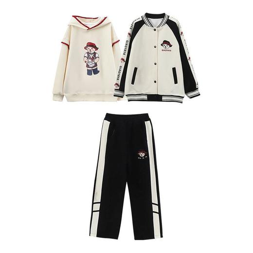 女童春装套装2024新款儿童洋气时髦女孩春秋款运动休闲春季三件套 商品图4