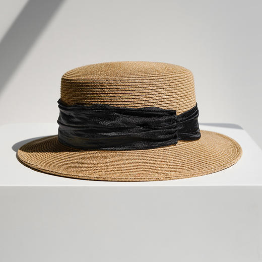 疯帽子 颜值系 夏季法式平顶礼帽遮阳草帽海边度假逛街 春夏 商品图4