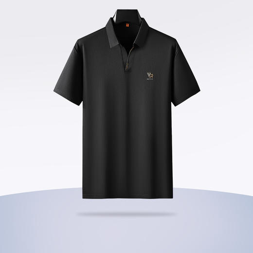 【新款DDP】大依优型大码翻领短袖Polo衫V领加肥加大男士大号弹力透气舒适夏季半袖 商品图0