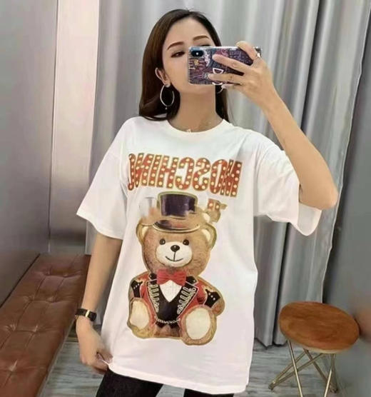 国内现货moschino礼帽🐻T恤 码全¥790元男女同款 商品图3