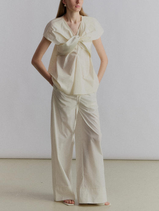 VC｜SS24056 Philou twist top [ 短袖  黑 / 白 ] 商品图2