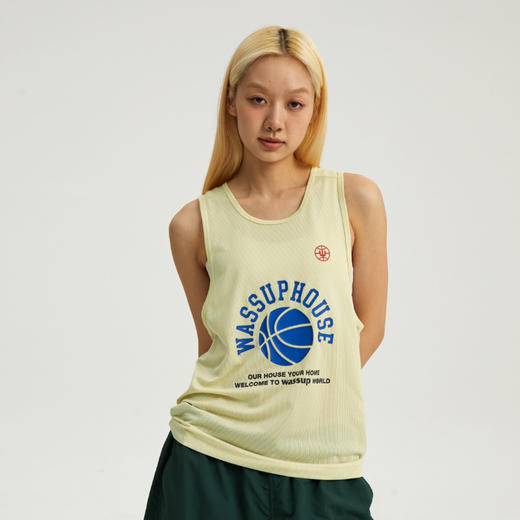WassupHouse 篮球印花网眼背心 商品图0