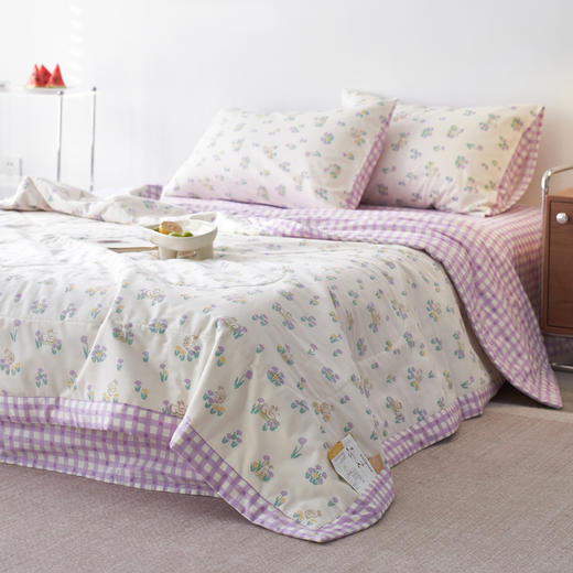 自然醒全棉棉花夏被薄款可水洗单双人13372全棉被芯新疆棉夏凉被LFS 商品图8