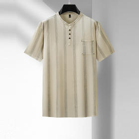 【新款DDA】大依优型大码短袖Polo衫立领加肥加大男士大号弹力透气舒适夏季半袖透气中式