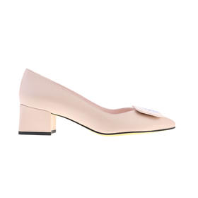 sheme新中式蝶雨彩虹系列舒适羊皮蝴蝶刺绣水晶点缀优雅方跟女士单鞋可定制