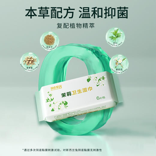【内购专享】马应龙如意茉莉卫生湿巾6片*8包/提 商品图1
