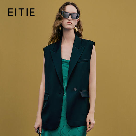 EITIE爱特爱夏季新款百搭马甲简约修身西装薄外套7403109 商品图0