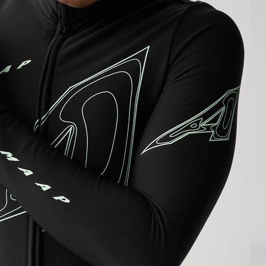MAAP 男士 ORBIT THERMAL LS JERSEY BLACK 加绒长袖骑行服 伽马黑 商品图4